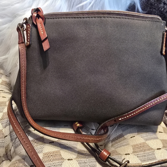 Dooney & Bourke Green With Brown Leather Accents  Crossbody Bag NEW - Picture 7 of 14